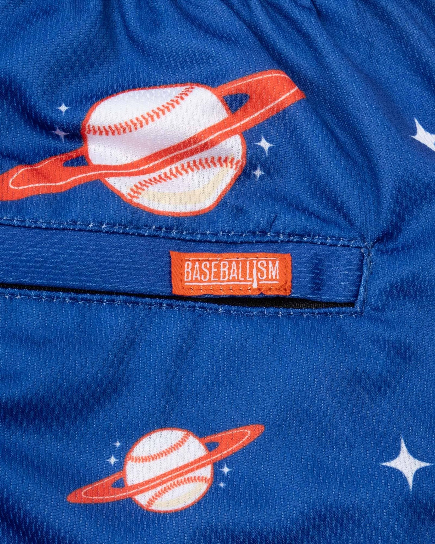 Space Ball Diamond Air Youth Mesh Shorts - Blue and Orange