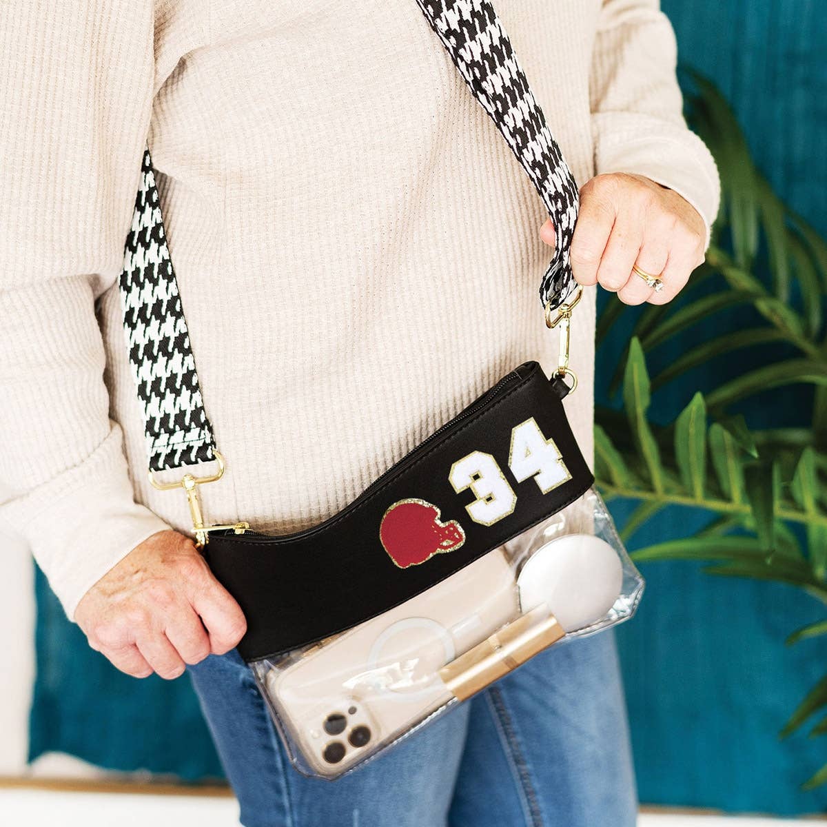 White Varsity Number Patch