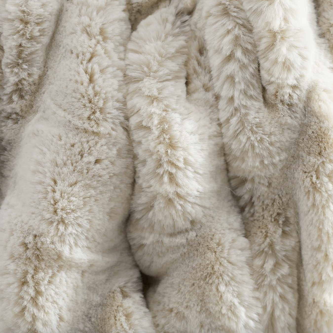 Soft Ruched Faux Fur Throw- Multiple Colors