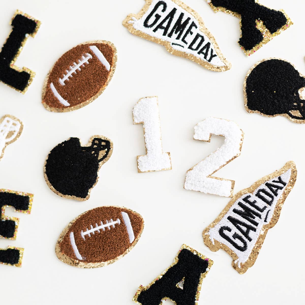 White Varsity Number Patch