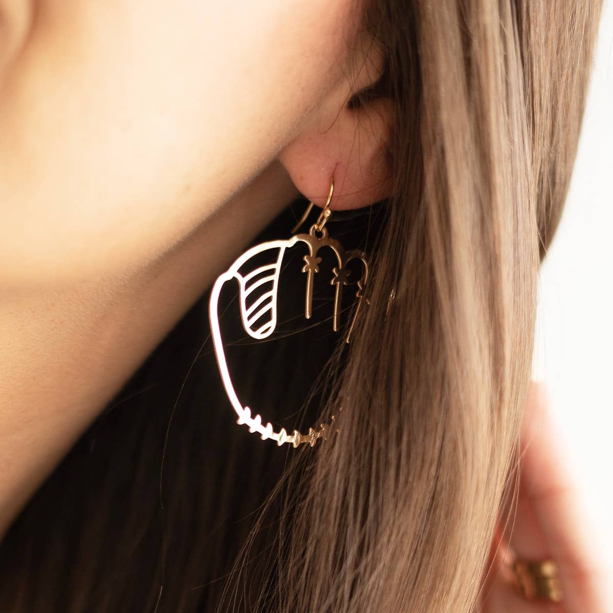 Ballpark Baseball Earrings