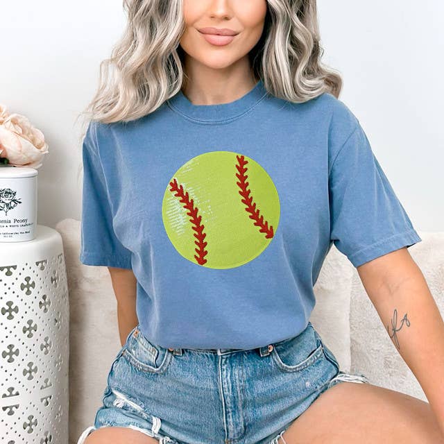 Sequins Softball Patch Chenille Patch