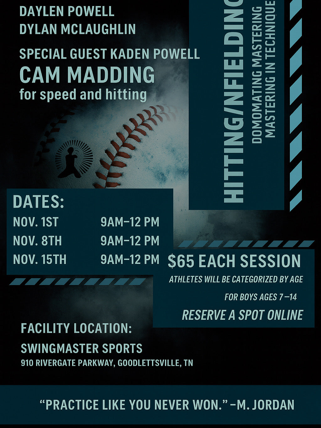 Saturday Hitting/Fielding Sessions