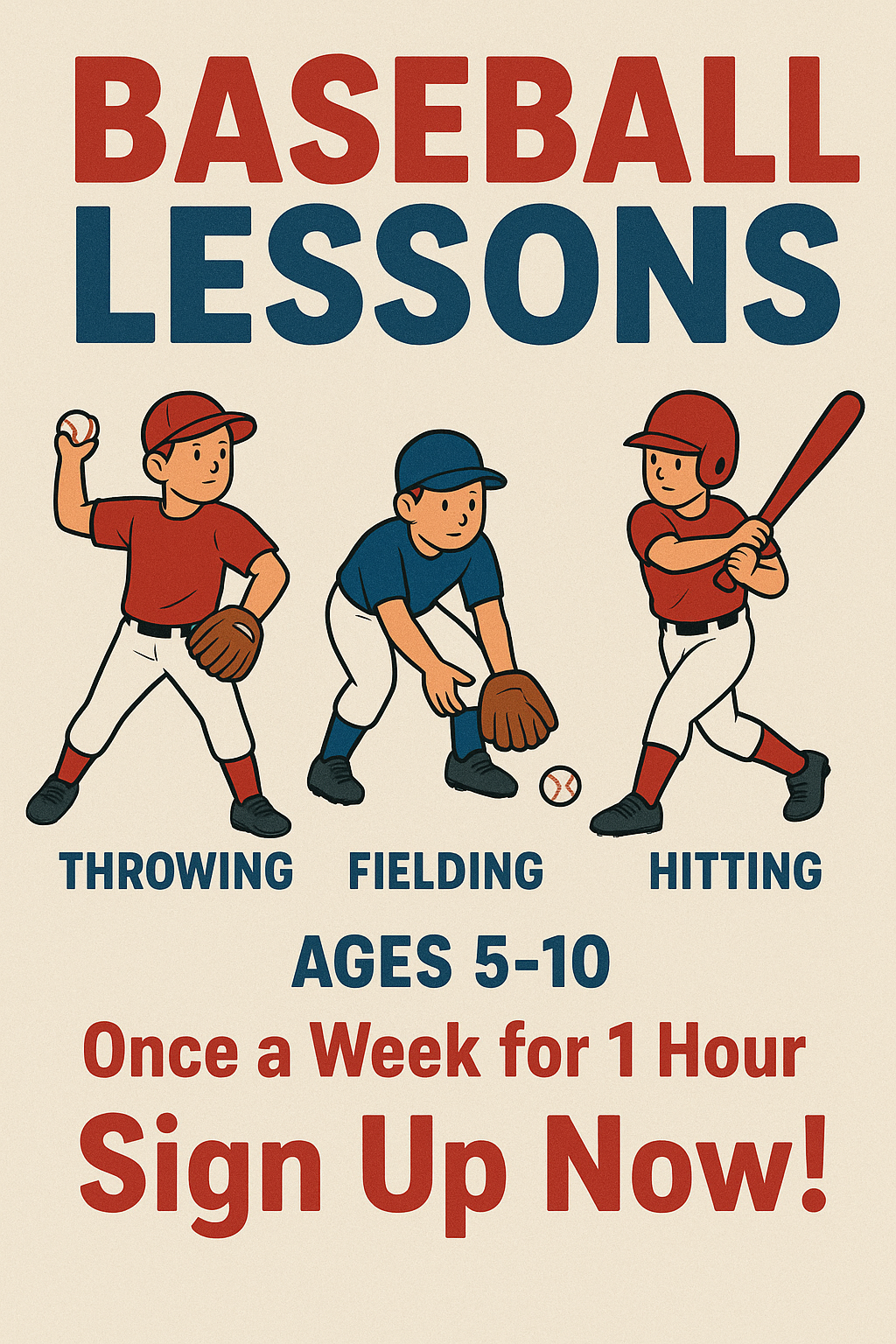 Age 5-10 Baseball Monthly Program